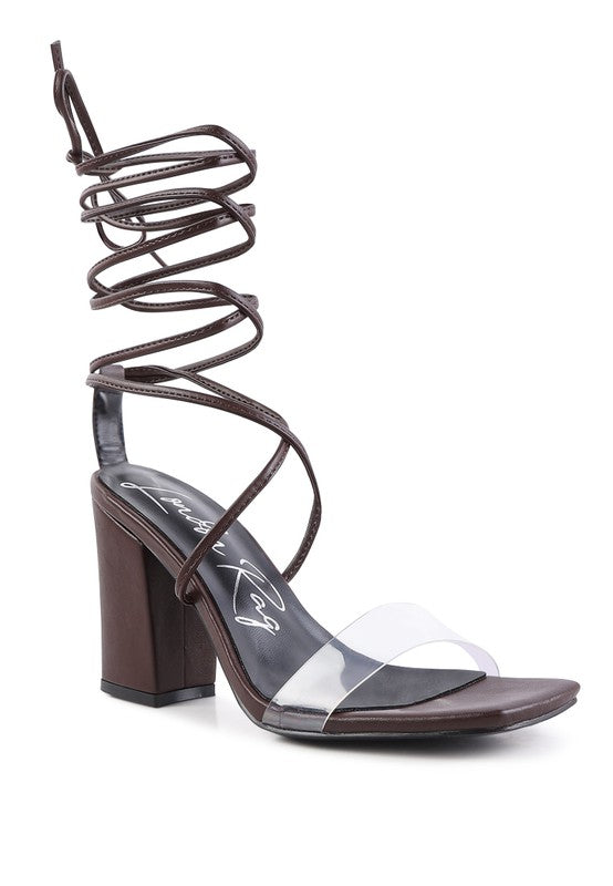 HIGH CULT STRAPPY TIE-UP BLOCK HEELS - Tigbul's Variety Fashion Shop