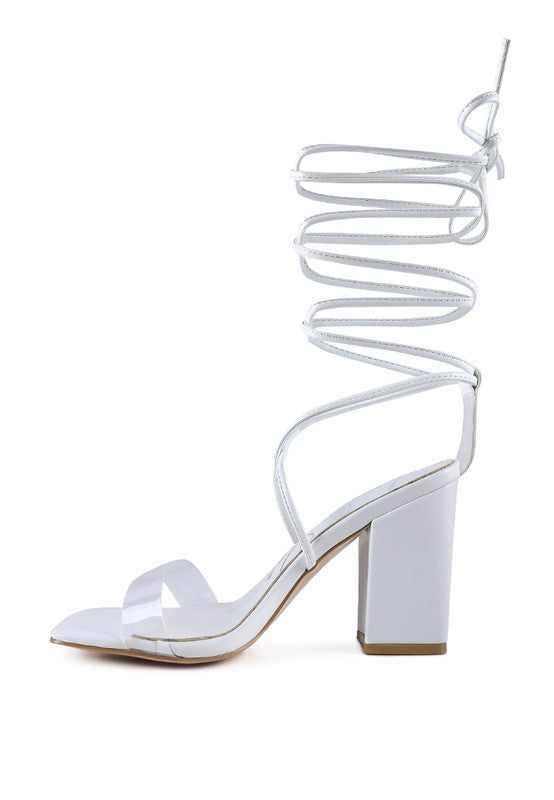 HIGH CULT STRAPPY TIE-UP BLOCK HEELS - Tigbul's Variety Fashion Shop