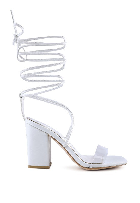 HIGH CULT STRAPPY TIE-UP BLOCK HEELS - Tigbul's Variety Fashion Shop