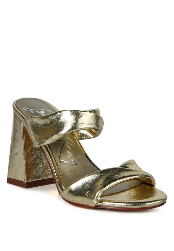 High Block Heel Double Strap Sandals - Tigbul's Variety Fashion Shop