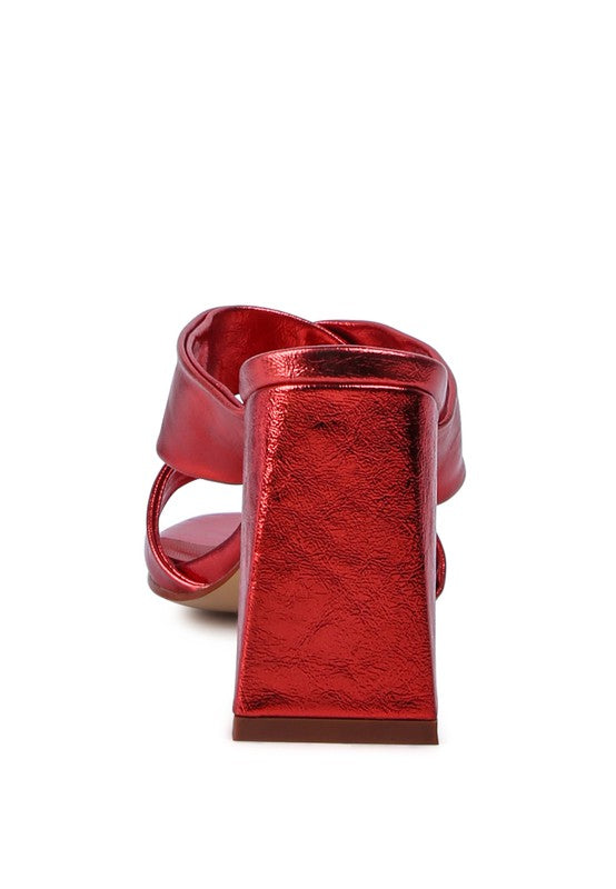 High Block Heel Double Strap Sandals - Tigbul's Variety Fashion Shop