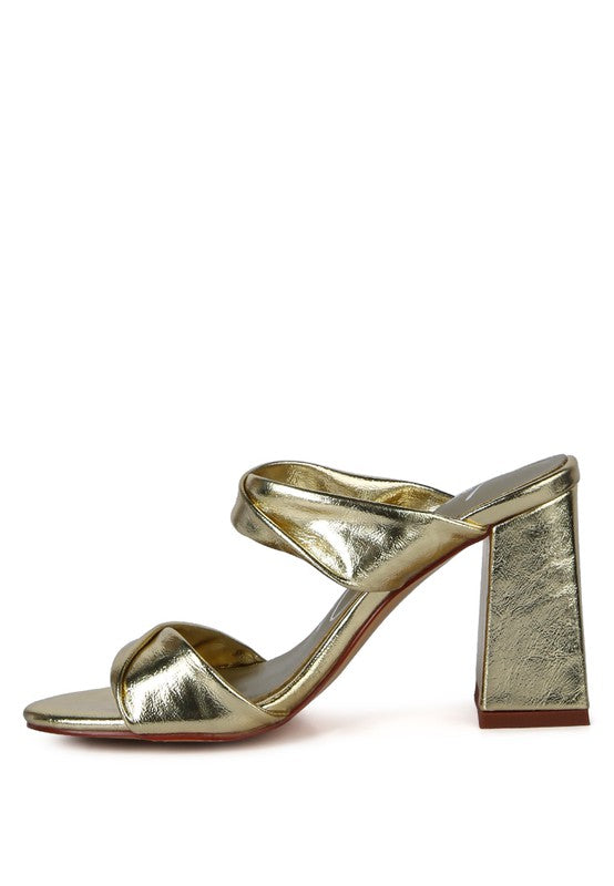 High Block Heel Double Strap Sandals - Tigbul's Variety Fashion Shop