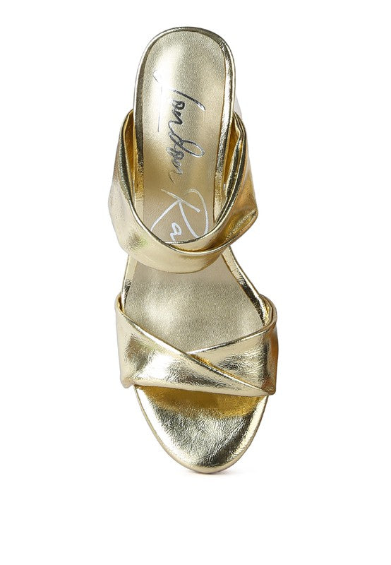 High Block Heel Double Strap Sandals - Tigbul's Variety Fashion Shop