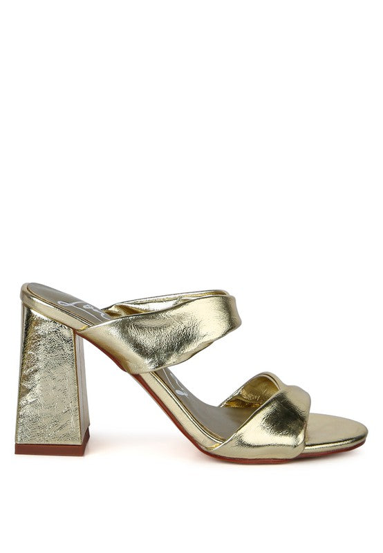 High Block Heel Double Strap Sandals - Tigbul's Variety Fashion Shop