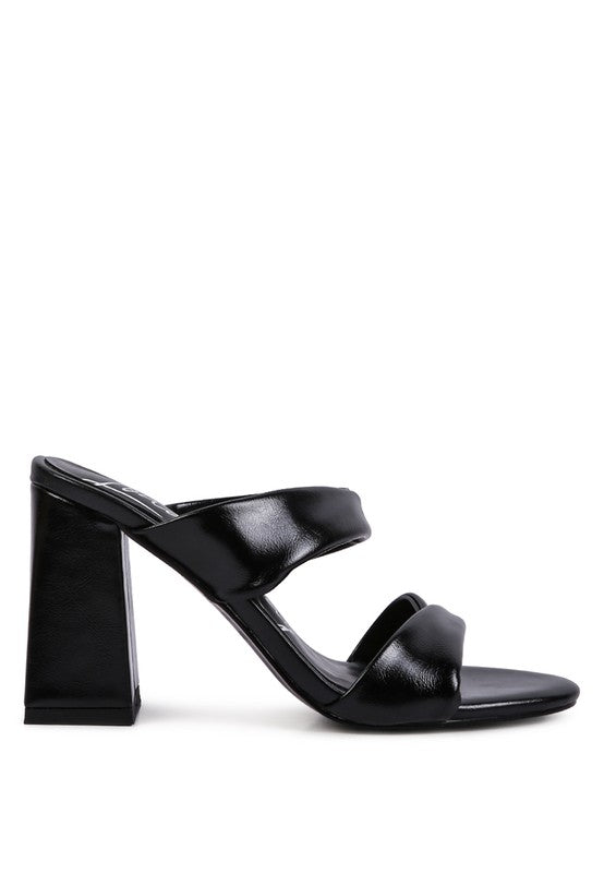 High Block Heel Double Strap Sandals - Tigbul's Variety Fashion Shop