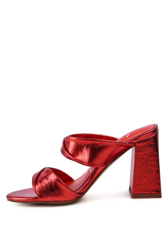 High Block Heel Double Strap Sandals - Tigbul's Variety Fashion Shop