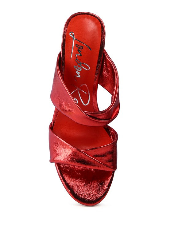 High Block Heel Double Strap Sandals - Tigbul's Variety Fashion Shop