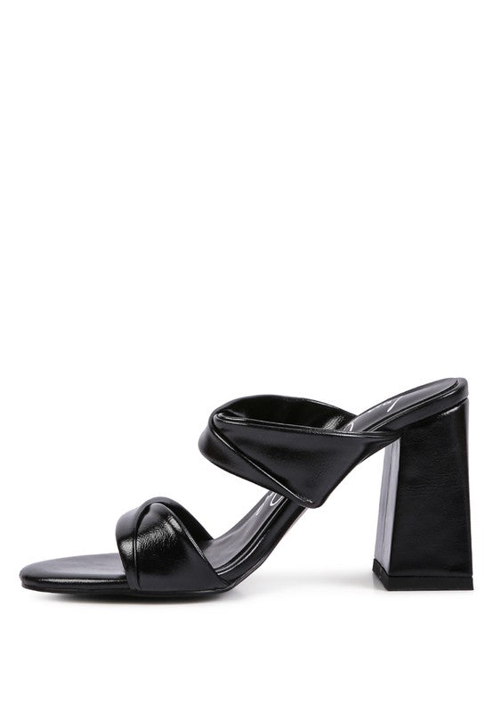 High Block Heel Double Strap Sandals - Tigbul's Variety Fashion Shop