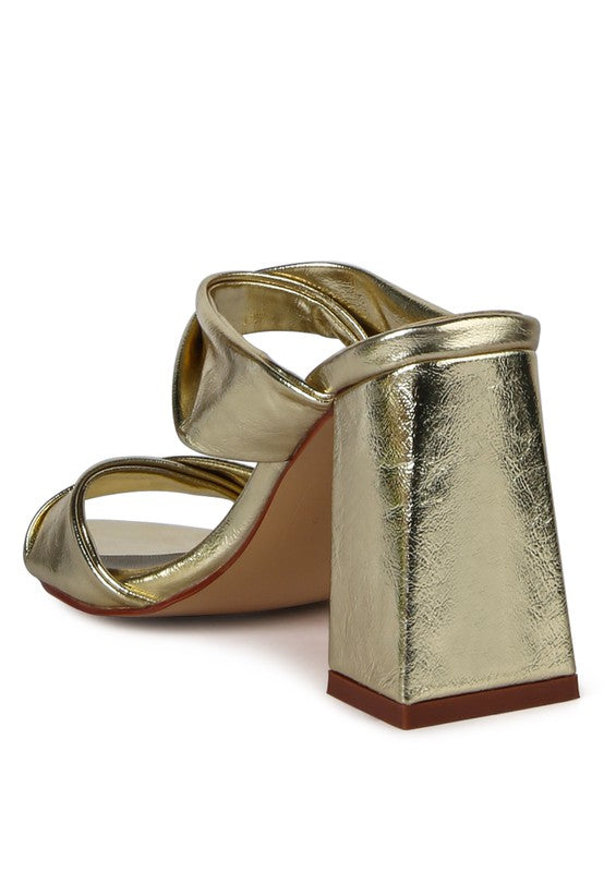High Block Heel Double Strap Sandals - Tigbul's Variety Fashion Shop