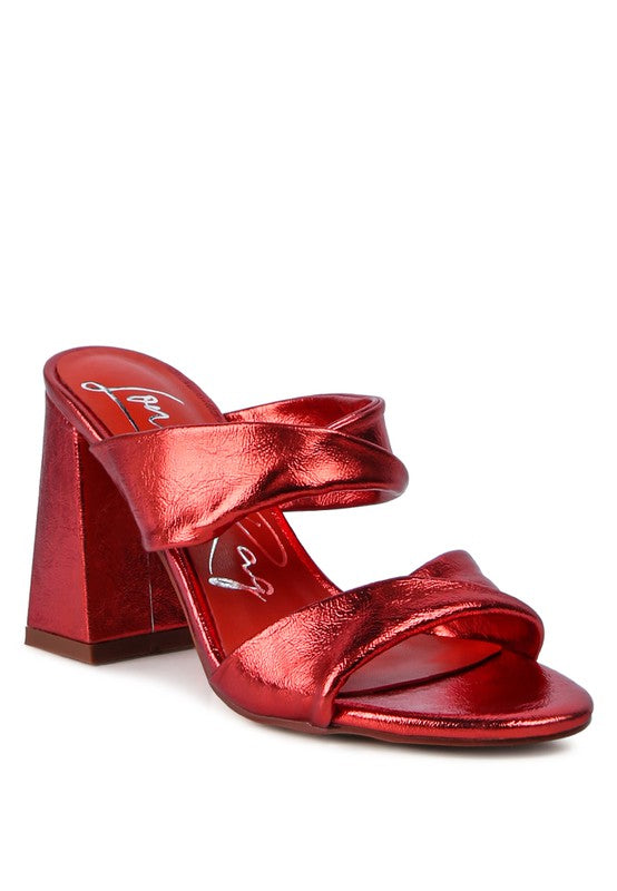 High Block Heel Double Strap Sandals - Tigbul's Variety Fashion Shop