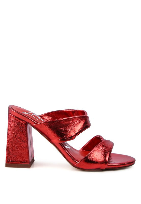 High Block Heel Double Strap Sandals - Tigbul's Variety Fashion Shop