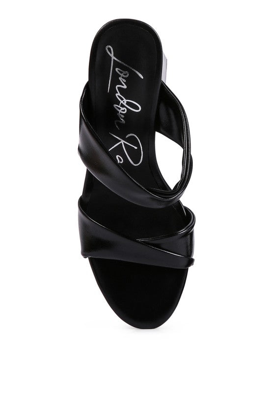 High Block Heel Double Strap Sandals - Tigbul's Variety Fashion Shop