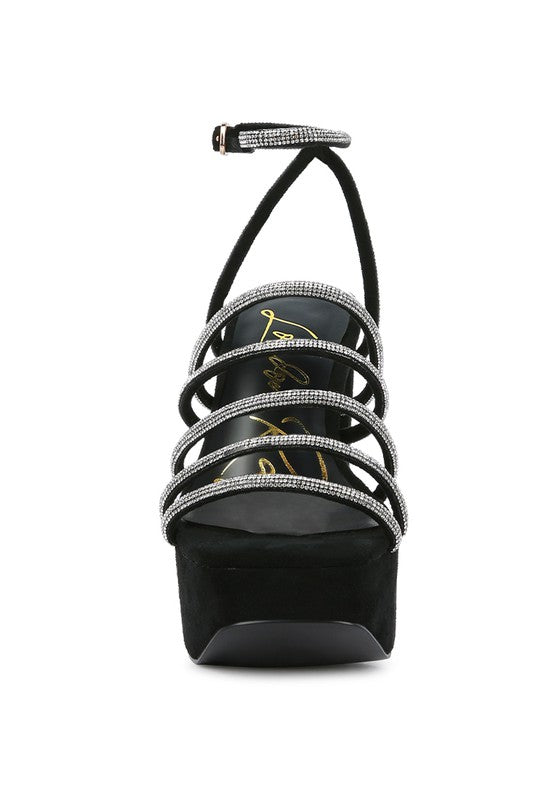 Tricks High Block Heel Sandals - Tigbul's Variety Fashion Shop