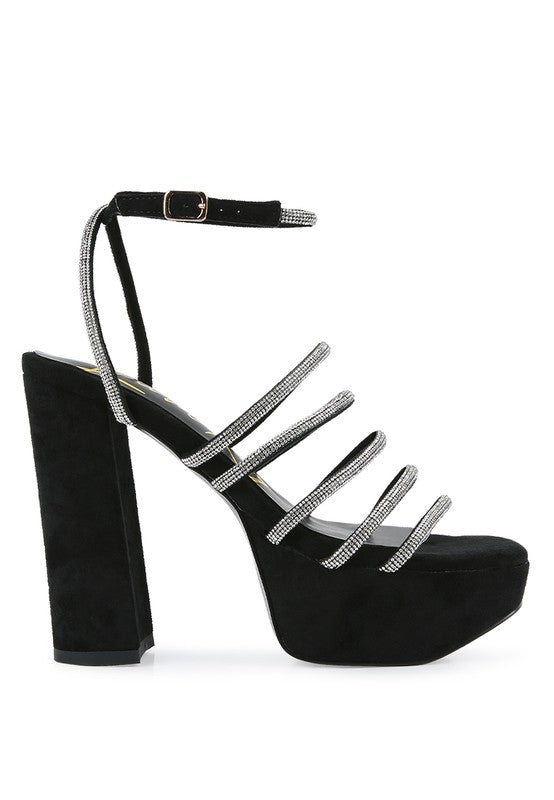 Tricks High Block Heel Sandals - Tigbul's Variety Fashion Shop