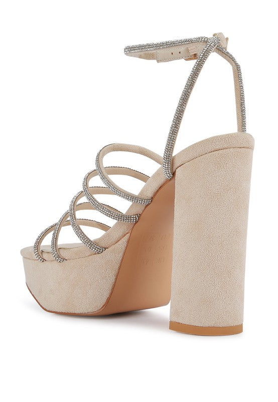 Tricks High Block Heel Sandals - Tigbul's Variety Fashion Shop