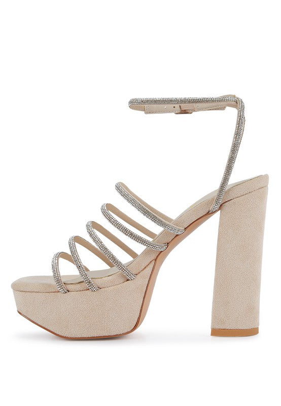 Tricks High Block Heel Sandals - Tigbul's Variety Fashion Shop