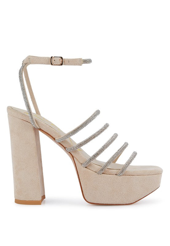 Tricks High Block Heel Sandals - Tigbul's Variety Fashion Shop