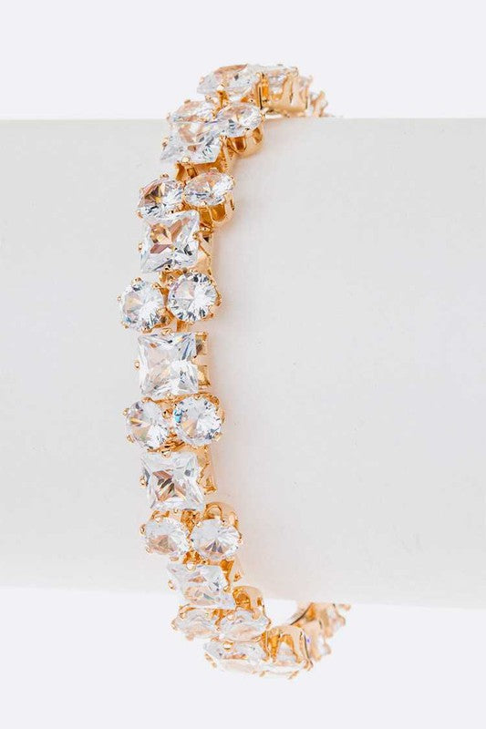 CZ Bridal Open Bracelet - Tigbul's Variety Fashion Shop