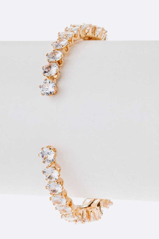 CZ Bridal Open Bracelet - Tigbul's Variety Fashion Shop