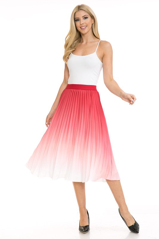 Women's High Waist Pleated A-Line Swing - Tigbul's Variety Fashion Shop