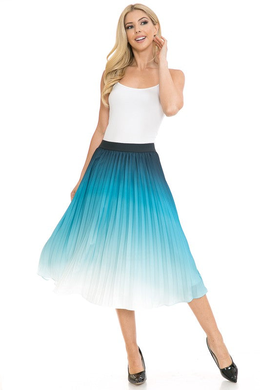 Women's High Waist Pleated A-Line Swing - Tigbul's Variety Fashion Shop