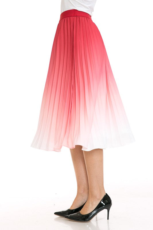 Women's High Waist Pleated A-Line Swing - Tigbul's Variety Fashion Shop