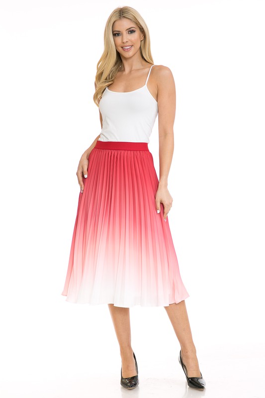 Women's High Waist Pleated A-Line Swing - Tigbul's Variety Fashion Shop