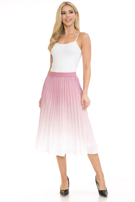 Women's High Waist Pleated A-Line Swing - Tigbul's Variety Fashion Shop