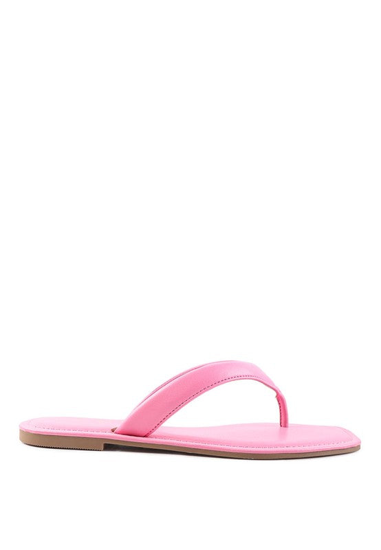 RERA SQUARE TOE THONG FLATS - Tigbul's Variety Fashion Shop