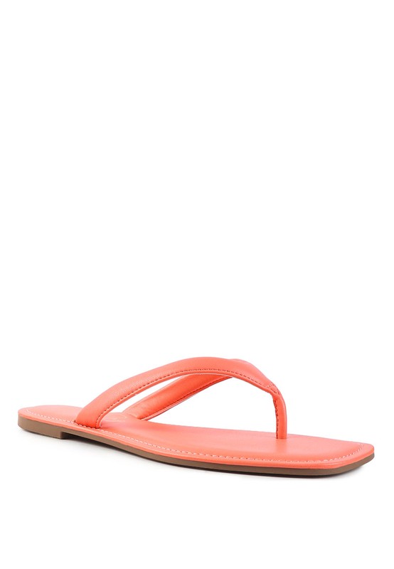 RERA SQUARE TOE THONG FLATS - Tigbul's Variety Fashion Shop