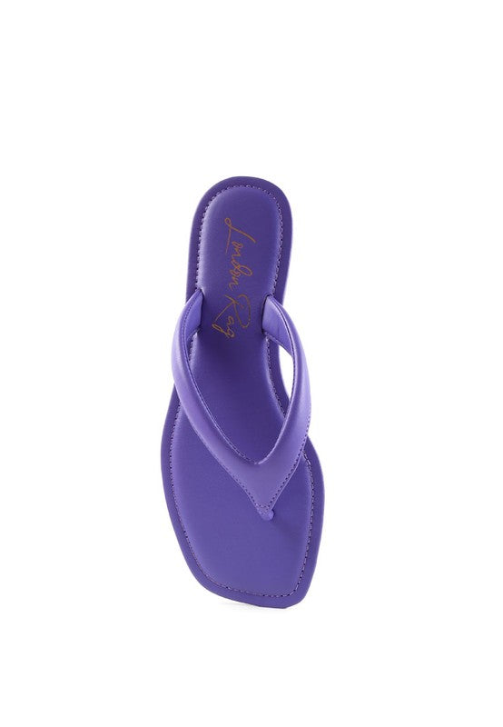 RERA SQUARE TOE THONG FLATS - Tigbul's Variety Fashion Shop