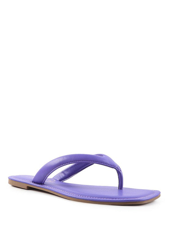 RERA SQUARE TOE THONG FLATS - Tigbul's Variety Fashion Shop