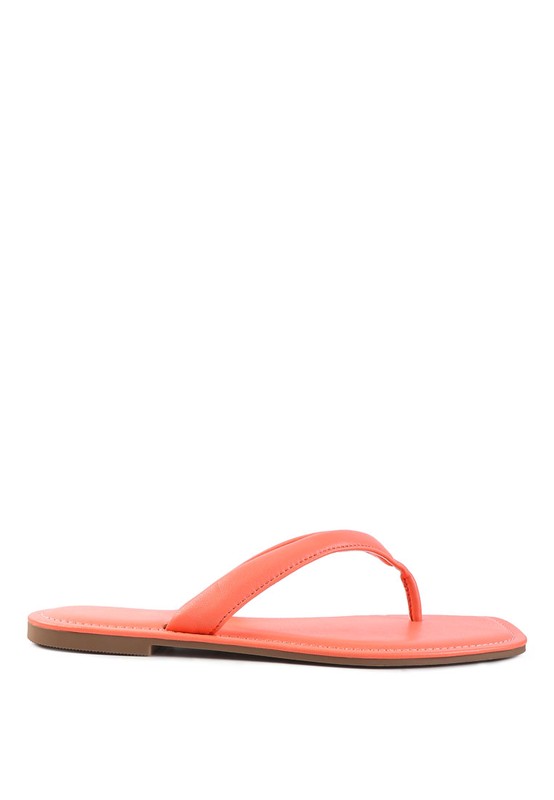 RERA SQUARE TOE THONG FLATS - Tigbul's Variety Fashion Shop