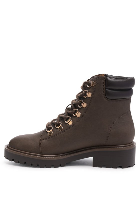 SHIRLY SOFT LEATHER LACE-UP BOOTS - Tigbul's Variety Fashion Shop