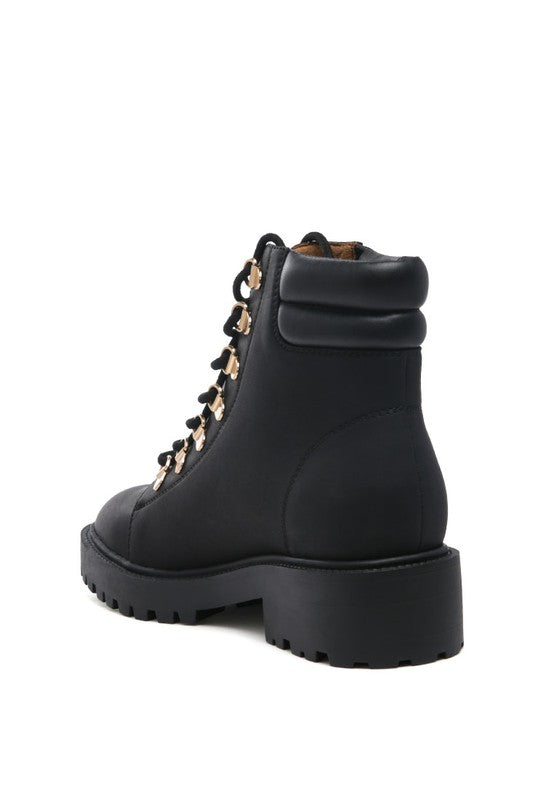 SHIRLY SOFT LEATHER LACE-UP BOOTS - Tigbul's Variety Fashion Shop