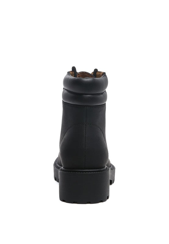 SHIRLY SOFT LEATHER LACE-UP BOOTS - Tigbul's Variety Fashion Shop