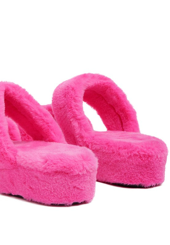 SMOOTHIE FUR SLIP-ON FLATS - Tigbul's Variety Fashion Shop