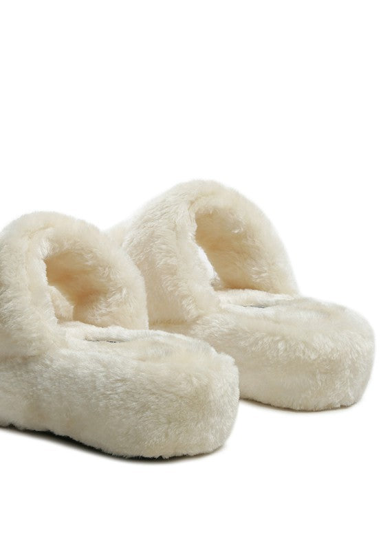SMOOTHIE FUR SLIP-ON FLATS - Tigbul's Variety Fashion Shop
