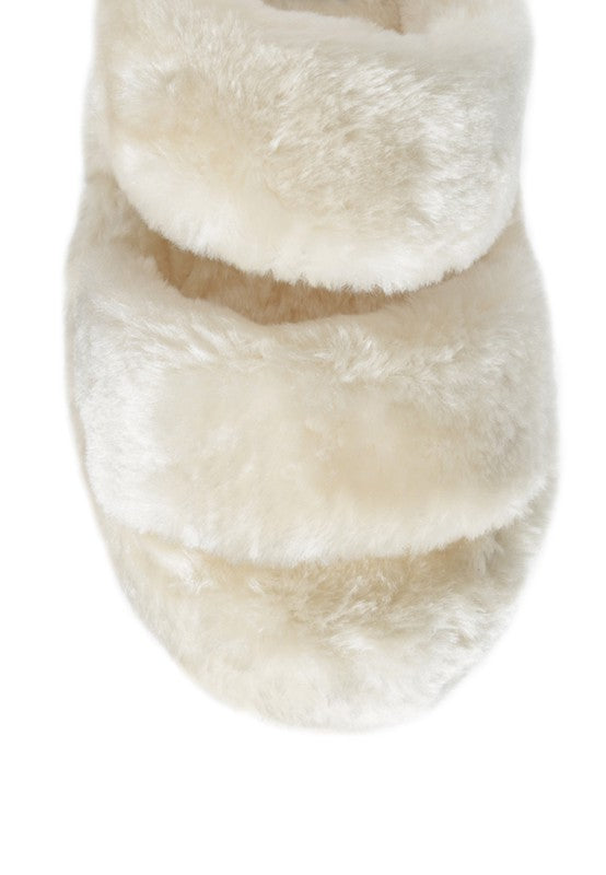 SMOOTHIE FUR SLIP-ON FLATS - Tigbul's Variety Fashion Shop