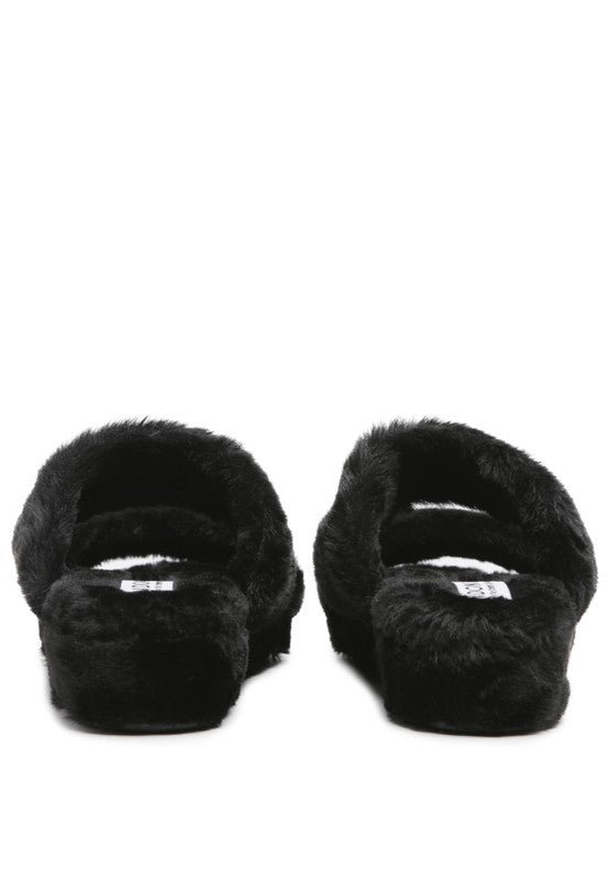 SMOOTHIE FUR SLIP-ON FLATS - Tigbul's Variety Fashion Shop