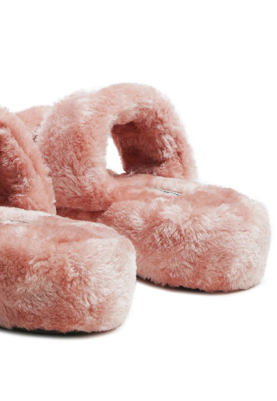 SMOOTHIE FUR SLIP-ON FLATS - Tigbul's Variety Fashion Shop