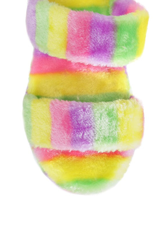 SMOOTHIE FUR SLIP-ON FLATS - Tigbul's Variety Fashion Shop