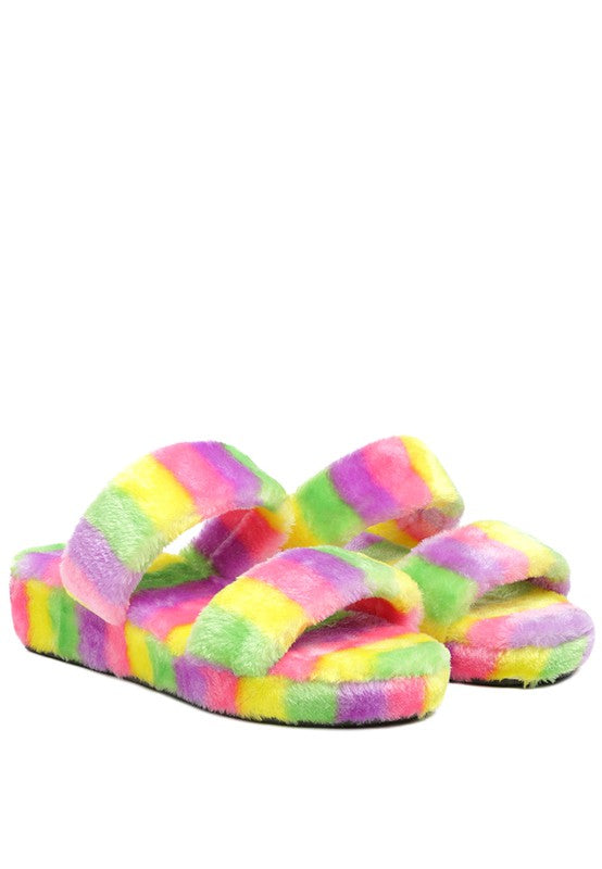 SMOOTHIE FUR SLIP-ON FLATS - Tigbul's Variety Fashion Shop