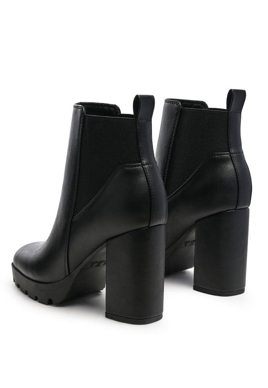 High Block Heel Chelsea Boots - Tigbul's Variety Fashion Shop