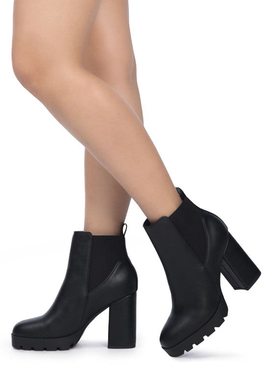 High Block Heel Chelsea Boots - Tigbul's Variety Fashion Shop