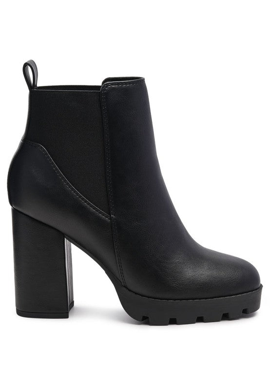 High Block Heel Chelsea Boots - Tigbul's Variety Fashion Shop