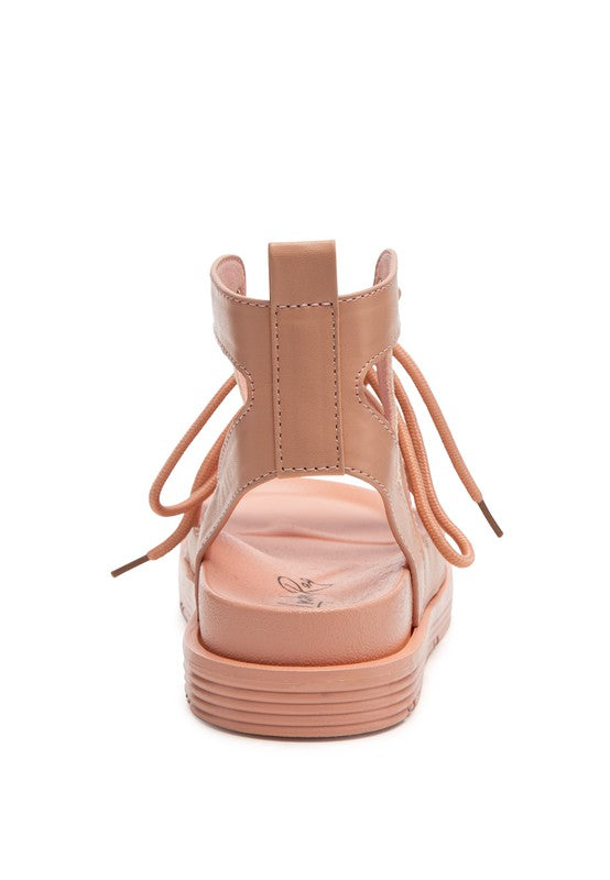 VOOPRET TIE-UP FLAT SANDALS - Tigbul's Variety Fashion Shop