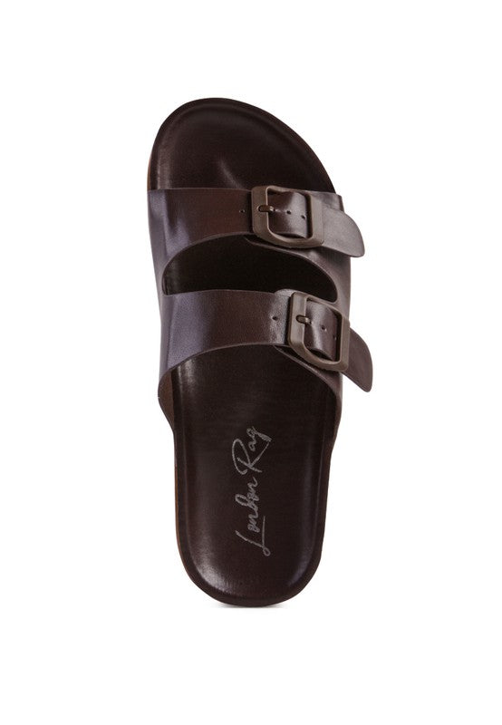 London Rag Minata Platform Buckled Slide Sandal - Tigbul's Variety Fashion Shop