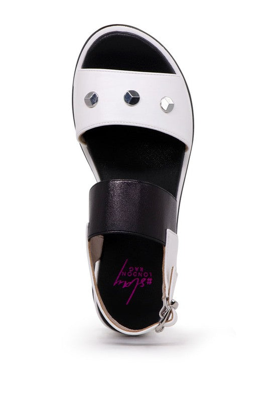 LAYLA STUDDED WEDGE SANDALS - Tigbul's Variety Fashion Shop
