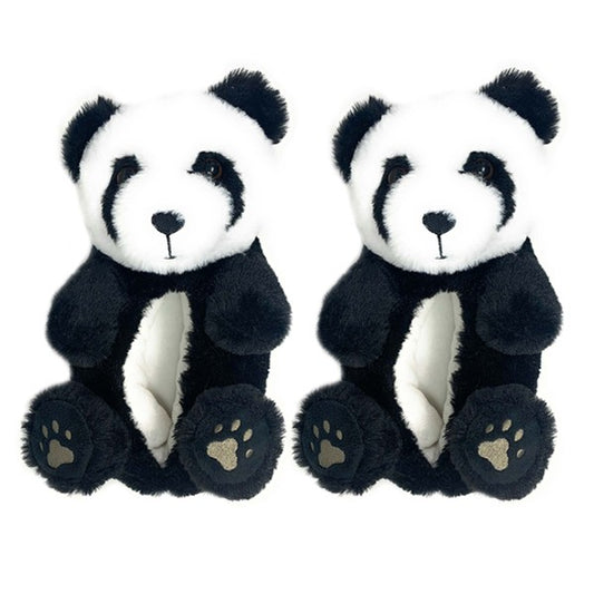 Panda Hugs - Womens Fluffy House Slippers Shoes - Tigbul's Variety Fashion Shop